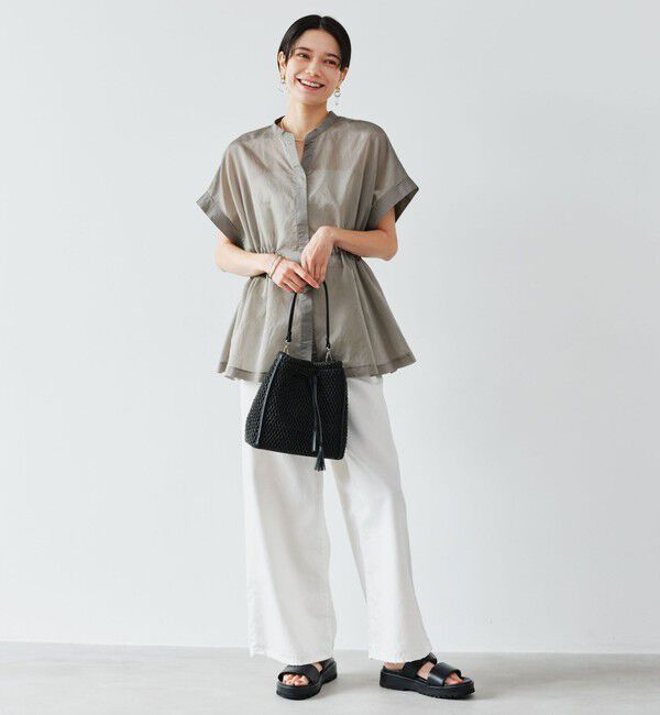 UNITED ARROWS green label relaxing「【結論シリーズ】ギャザーハイウエストブラウス」|シャツ・ブラウス|