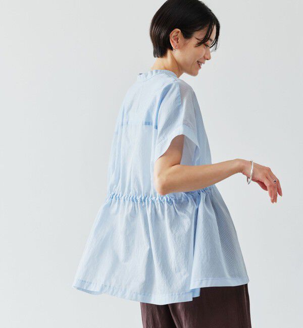 UNITED ARROWS green label relaxing「【結論シリーズ】ギャザーハイウエストブラウス」|シャツ・ブラウス|