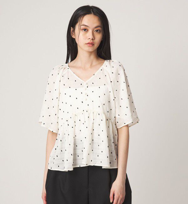 EMMEL REFINES「＜EMMEL REFINES＞EM カットドビー 2WAY ブラウス」|シャツ・ブラウス|
