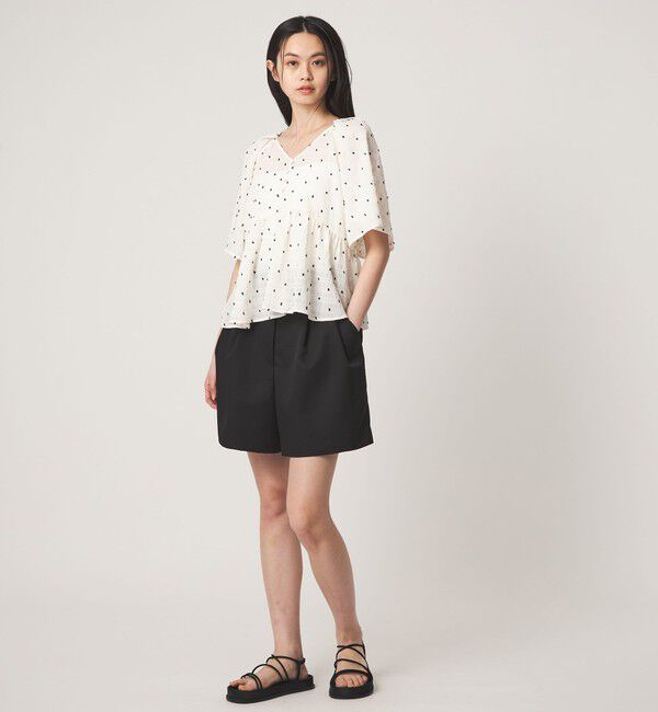 EMMEL REFINES「＜EMMEL REFINES＞EM カットドビー 2WAY ブラウス」|シャツ・ブラウス|