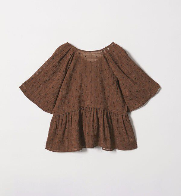 EMMEL REFINES「＜EMMEL REFINES＞EM カットドビー 2WAY ブラウス」|シャツ・ブラウス|DK.BROWN