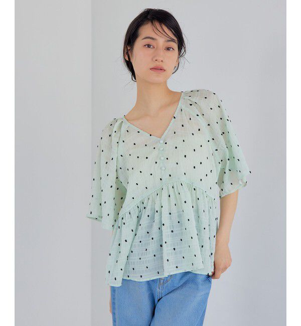 EMMEL REFINES「＜EMMEL REFINES＞EM カットドビー 2WAY ブラウス」|シャツ・ブラウス|