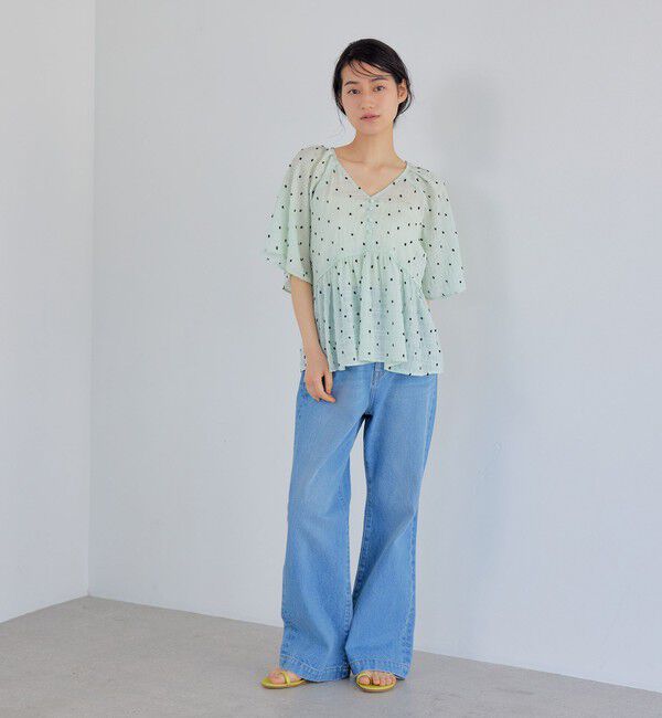 EMMEL REFINES「＜EMMEL REFINES＞EM カットドビー 2WAY ブラウス」|シャツ・ブラウス|