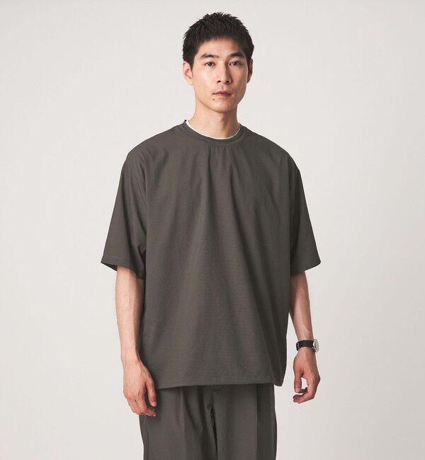 UNITED ARROWS green label relaxing「Dot Air ドローコード クルーネック 半袖 Tシャツ -ストレッチ-」|Tシャツ・カットソー|OLIVE