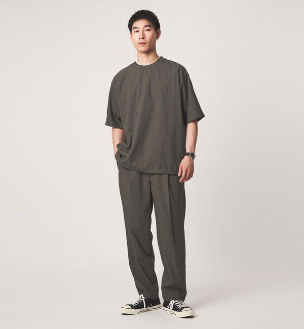 UNITED ARROWS green label relaxing「Dot Air ドローコード クルーネック 半袖 Tシャツ -ストレッチ-」|Tシャツ・カットソー|