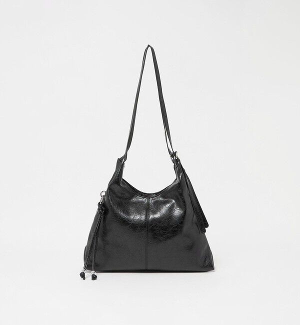 UNITED ARROWS green label relaxing「ロングショルダーバッグ チャーム付き」|ショルダー・メッセンジャー|BLACK
