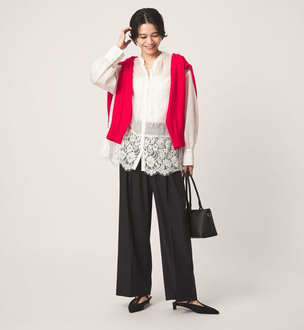 UNITED ARROWS green label relaxing「【結論シリーズ】ミルフィーユレースブラウス」|シャツ・ブラウス|