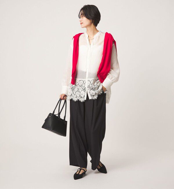 UNITED ARROWS green label relaxing「【結論シリーズ】ミルフィーユレースブラウス」|シャツ・ブラウス|