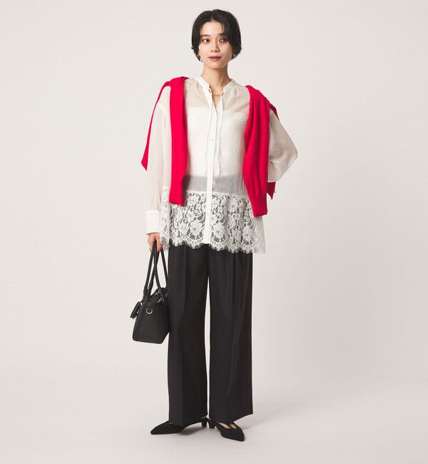 UNITED ARROWS green label relaxing「【結論シリーズ】ミルフィーユレースブラウス」|シャツ・ブラウス|