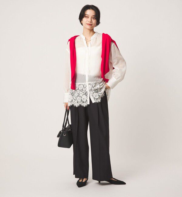 UNITED ARROWS green label relaxing「【結論シリーズ】ミルフィーユレースブラウス」|シャツ・ブラウス|