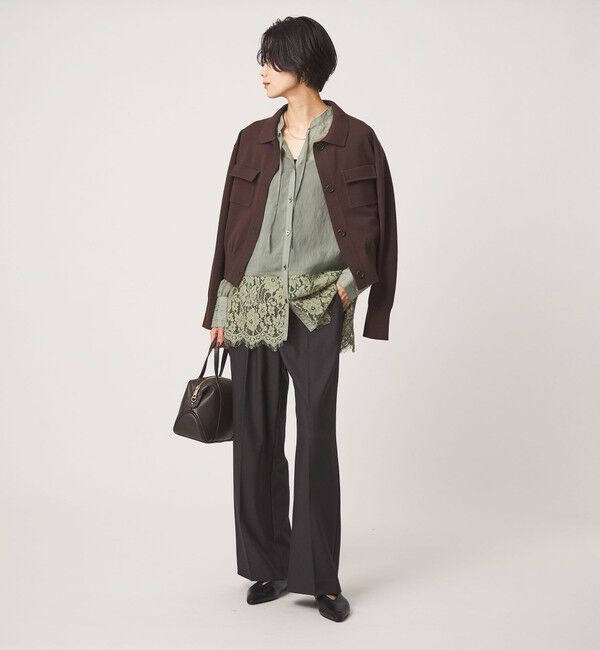 UNITED ARROWS green label relaxing「【結論シリーズ】ミルフィーユレースブラウス」|シャツ・ブラウス|