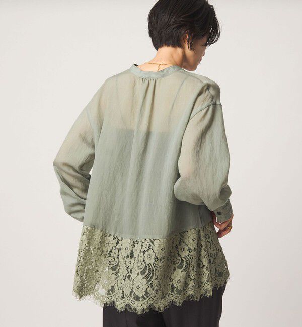 UNITED ARROWS green label relaxing「【結論シリーズ】ミルフィーユレースブラウス」|シャツ・ブラウス|