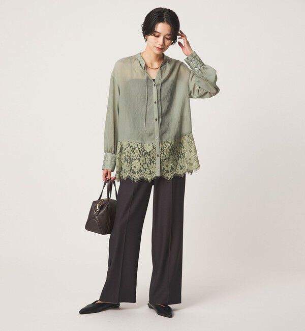 UNITED ARROWS green label relaxing「【結論シリーズ】ミルフィーユレースブラウス」|シャツ・ブラウス|