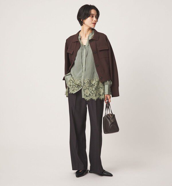 UNITED ARROWS green label relaxing「【結論シリーズ】ミルフィーユレースブラウス」|シャツ・ブラウス|