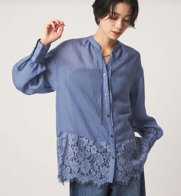 UNITED ARROWS green label relaxing「【結論シリーズ】ミルフィーユレースブラウス」|シャツ・ブラウス|