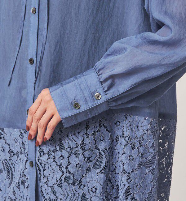 UNITED ARROWS green label relaxing「【結論シリーズ】ミルフィーユレースブラウス」|シャツ・ブラウス|