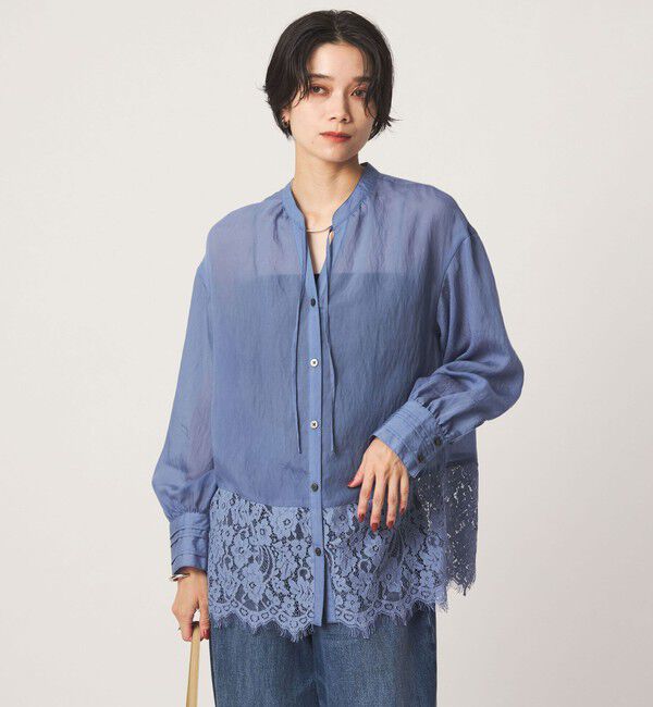 UNITED ARROWS green label relaxing「【結論シリーズ】ミルフィーユレースブラウス」|シャツ・ブラウス|