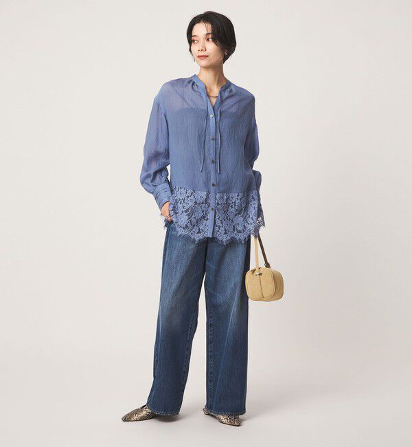 UNITED ARROWS green label relaxing「【結論シリーズ】ミルフィーユレースブラウス」|シャツ・ブラウス|