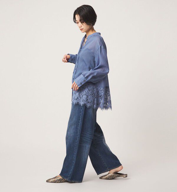 UNITED ARROWS green label relaxing「【結論シリーズ】ミルフィーユレースブラウス」|シャツ・ブラウス|