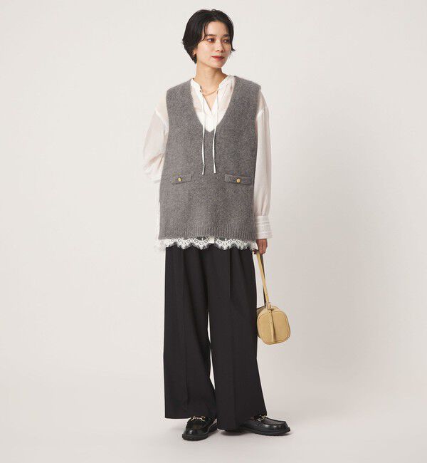 UNITED ARROWS green label relaxing「ニーハイワイドパンツ マシンウォッシャブル ストレッチ 帯電防止」|その他|