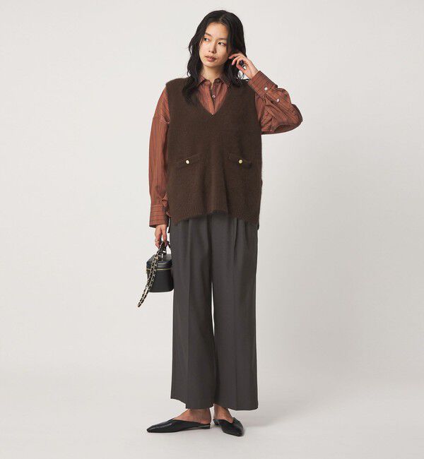 UNITED ARROWS green label relaxing「ニーハイワイドパンツ マシンウォッシャブル ストレッチ 帯電防止」|その他|