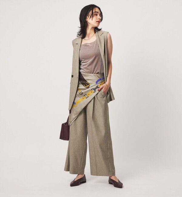 UNITED ARROWS green label relaxing「ニーハイワイドパンツ マシンウォッシャブル ストレッチ 帯電防止」|その他|