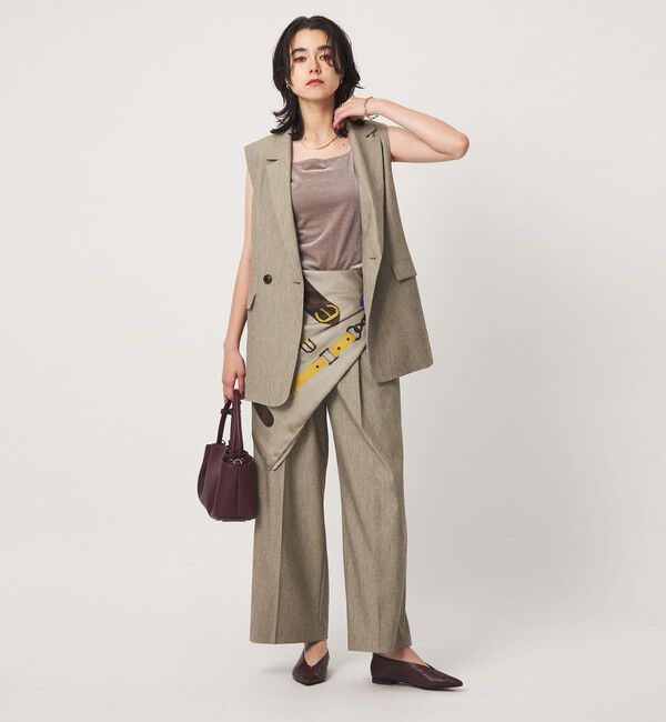 UNITED ARROWS green label relaxing「ニーハイワイドパンツ マシンウォッシャブル ストレッチ 帯電防止」|その他|
