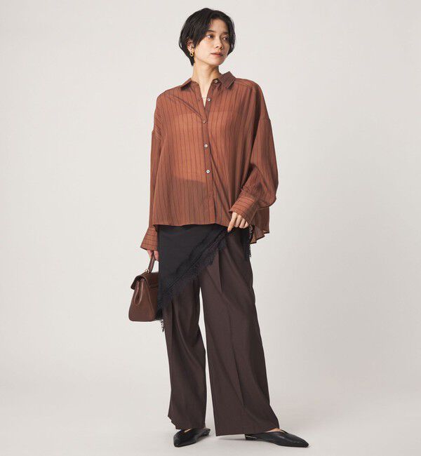 UNITED ARROWS green label relaxing「ニーハイワイドパンツ マシンウォッシャブル ストレッチ 帯電防止」|その他|