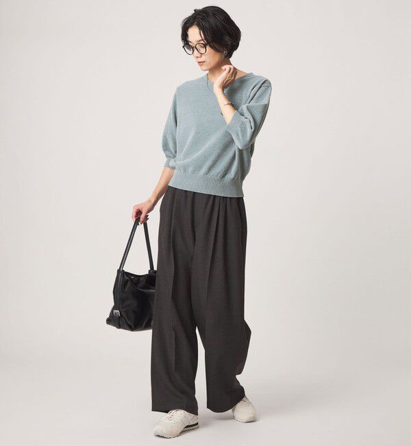 UNITED ARROWS green label relaxing「ニーハイワイドパンツ マシンウォッシャブル ストレッチ 帯電防止」|その他|