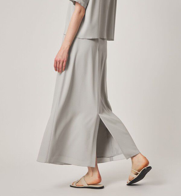 STEVEN ALAN「＜Steven Alan＞バックサテン ジョーゼット ロングスカート」|スカート|