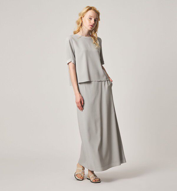 STEVEN ALAN「＜Steven Alan＞バックサテン ジョーゼット ロングスカート」|スカート|