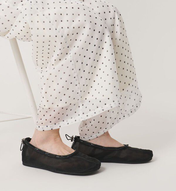BEAUTY&YOUTH UNITED ARROWS「【別注】＜PAES＞メッシュ ストリング フラットシューズ/ブラック」|バレエシューズ|