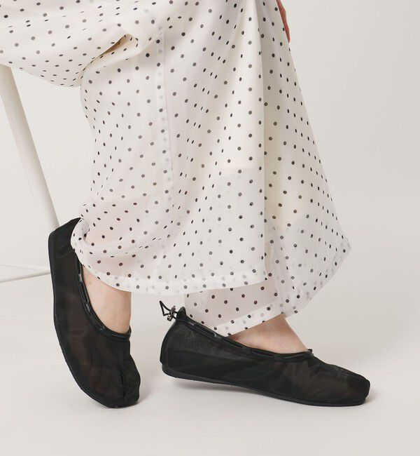 BEAUTY&YOUTH UNITED ARROWS「【別注】＜PAES＞メッシュ ストリング フラットシューズ/ブラック」|バレエシューズ|