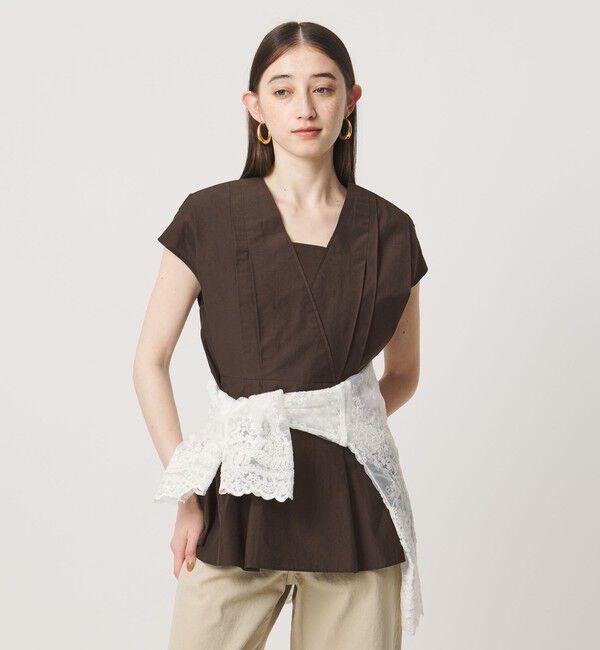 UNITED ARROWS「MANTECO POP フレンチスリーブ ブラウス」|シャツ・ブラウス|