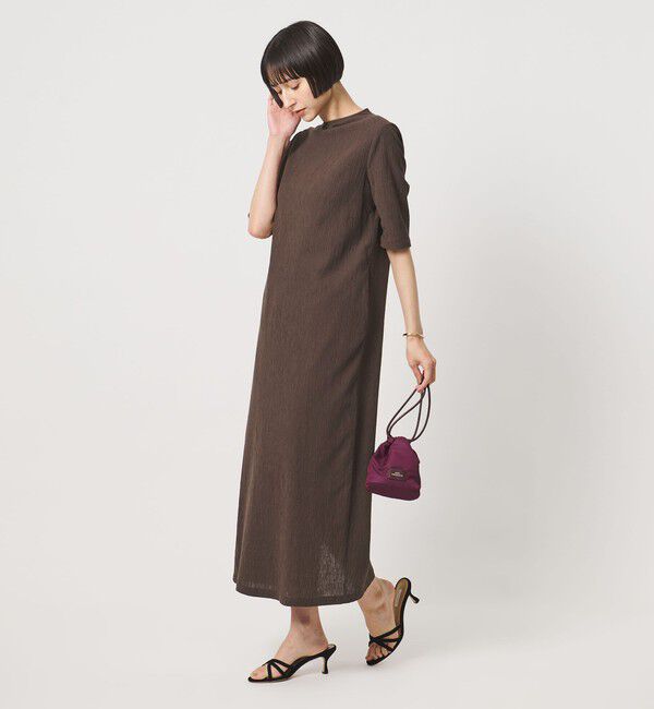 UNITED ARROWS「クレープ ストレート ワンピース ‐ウォッシャブル‐」|ワンピース|