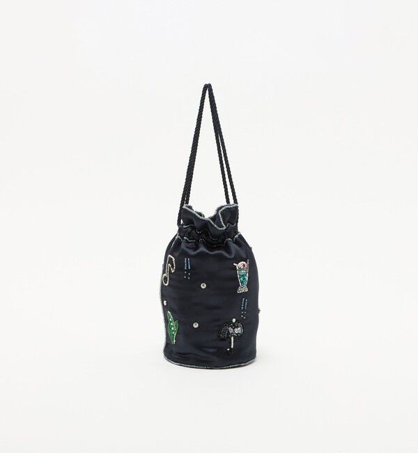 Style for Living「エンブロイダリー モチーフ ポーチ」|ポーチ|BLACK