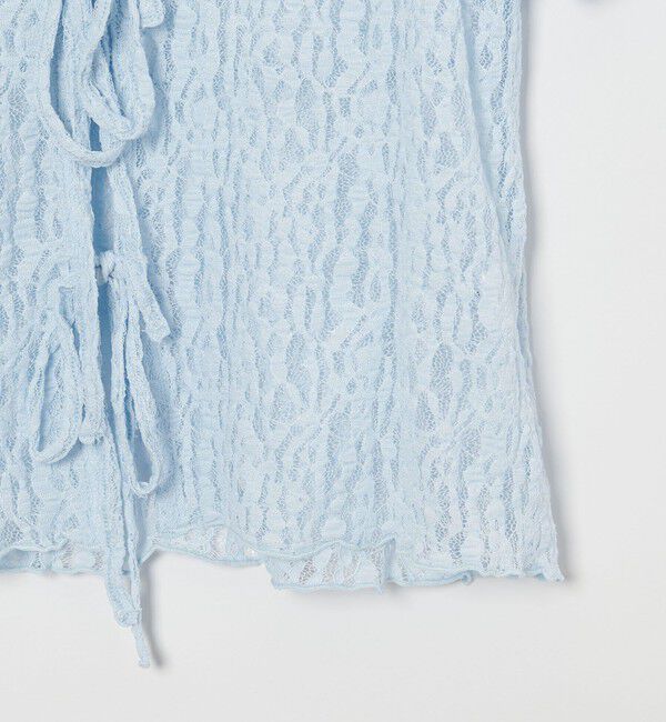 EMMEL REFINES「＜EMMEL REFINES＞カットレース リボン トップス」|Tシャツ・カットソー|