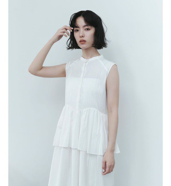 EMMEL REFINES「＜EMMEL REFINES＞EM ペプラムレイヤー ワンピース」|ワンピース|OFF WHITE