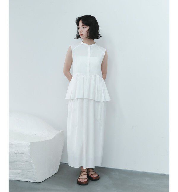 EMMEL REFINES「＜EMMEL REFINES＞EM ペプラムレイヤー ワンピース」|ワンピース|