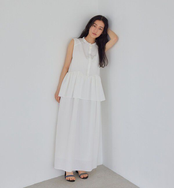EMMEL REFINES「＜EMMEL REFINES＞EM ペプラムレイヤー ワンピース」|ワンピース|