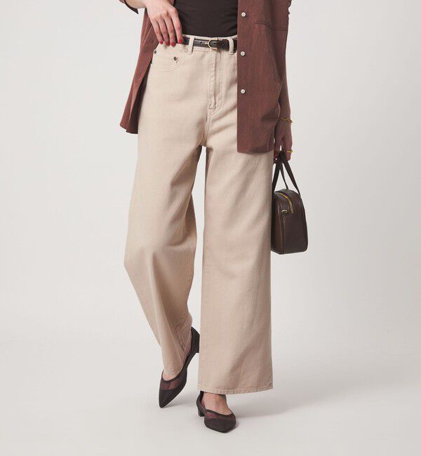 UNITED ARROWS green label relaxing「［size SHORT/TALLあり］ワイド デニム パンツ」|デニム|BEIGE