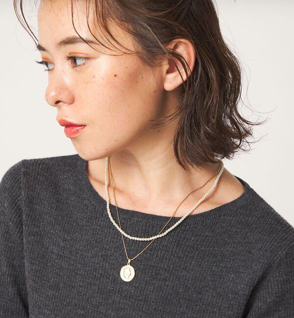 UNITED ARROWS green label relaxing「コイン＆フェイクパールネックレス 3WAY」|ネックレス|GOLD