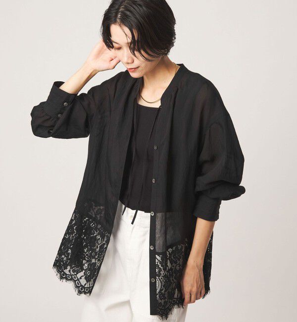 UNITED ARROWS green label relaxing「【結論シリーズ】ミルフィーユレースブラウス」|シャツ・ブラウス|