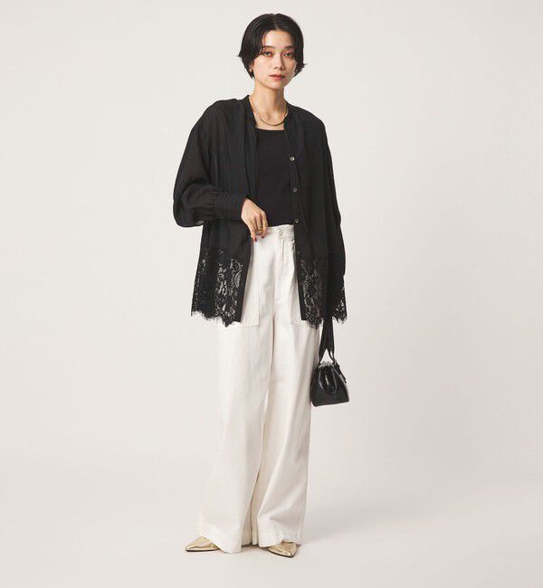 UNITED ARROWS green label relaxing「【結論シリーズ】ミルフィーユレースブラウス」|シャツ・ブラウス|