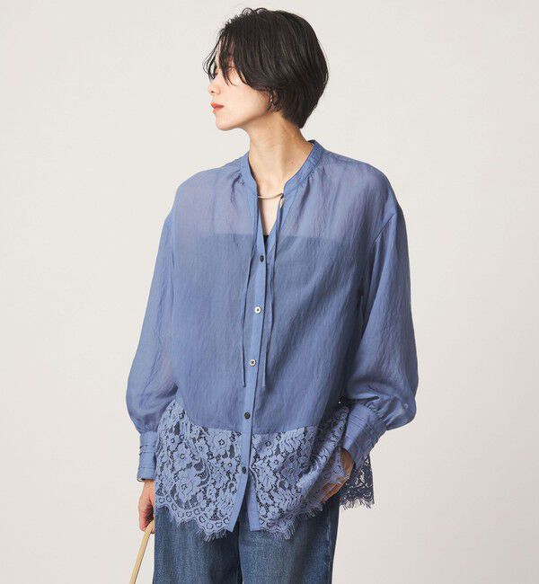 UNITED ARROWS green label relaxing「【結論シリーズ】ミルフィーユレースブラウス」|シャツ・ブラウス|
