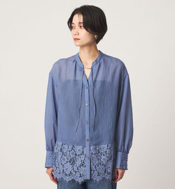 UNITED ARROWS green label relaxing「【結論シリーズ】ミルフィーユレースブラウス」|シャツ・ブラウス|