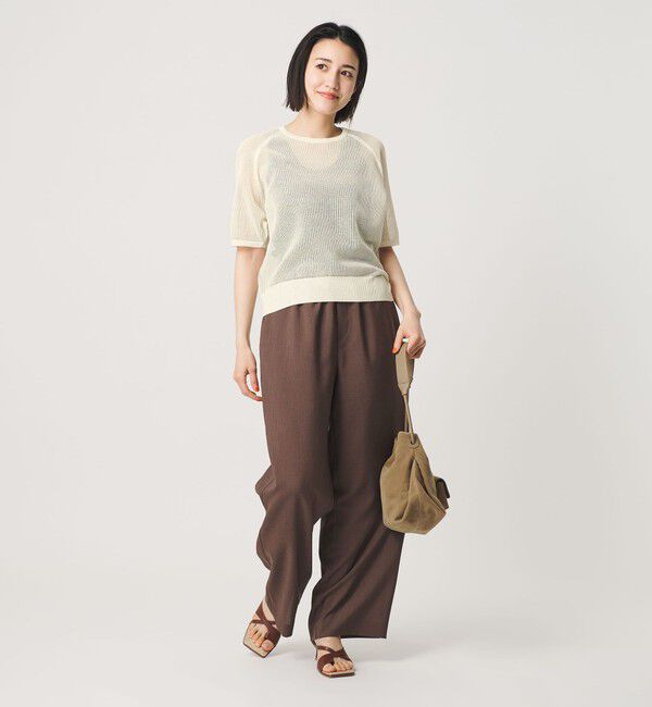 BEAUTY&YOUTH UNITED ARROWS「メッシュ ラグランスリーブ ニットプルオーバー ウォッシャブル」|ニット・セーター|