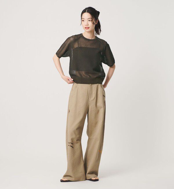 BEAUTY&YOUTH UNITED ARROWS「メッシュ ラグランスリーブ ニットプルオーバー ウォッシャブル」|ニット・セーター|