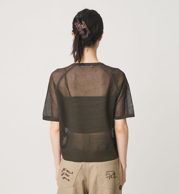 BEAUTY&YOUTH UNITED ARROWS「メッシュ ラグランスリーブ ニットプルオーバー ウォッシャブル」|ニット・セーター|