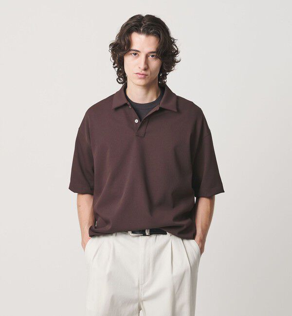 BEAUTY&YOUTH UNITED ARROWS「Air Dobby ワイドテーパード ポロシャツ ヨコストレッチ 吸水速乾 ウォッシャブル」|Tシャツ・カットソー|